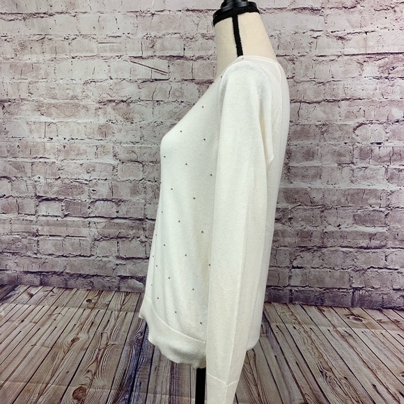 Banana Republic Ivory Embellished Knit Sweater - Picture 4 of 8